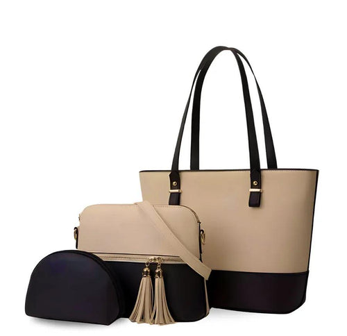 Classic Charm 3-in-1 Colorblock Handbag Set (ZTS CR 018)
