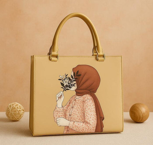 Hijab Girl Black Canvas Tote Bag