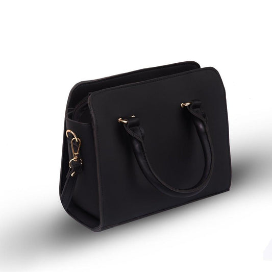 Classic Black Structured Tote Bag