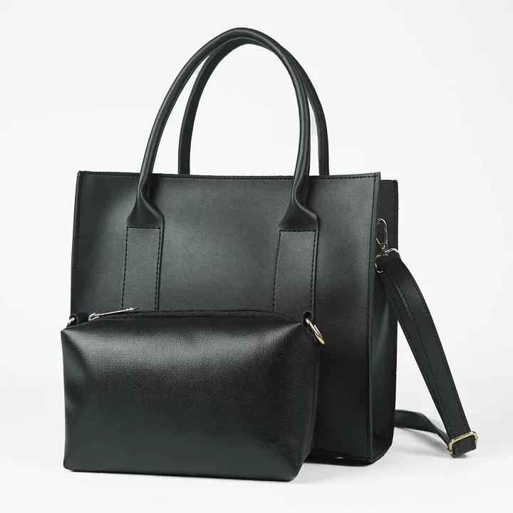Classic Structured Tote with Detachable Pouch