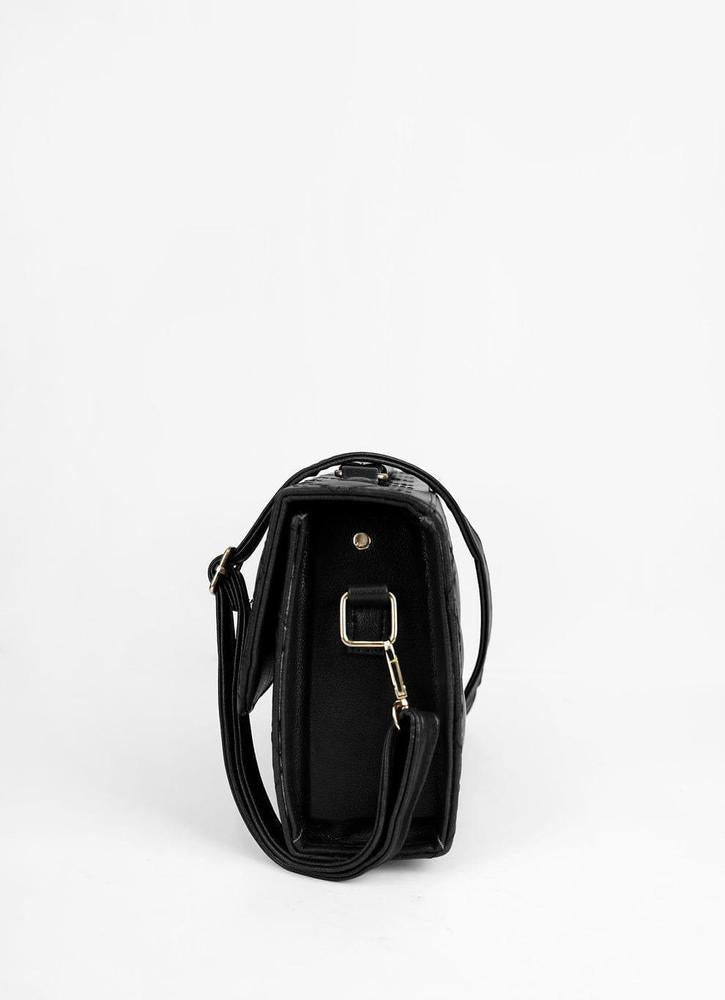 Classic Black Quilted Shoulder Bag