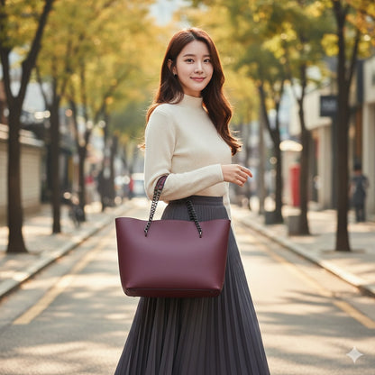 Elegant Chain Strap Tote Bag – Classic Edition (CR-020)