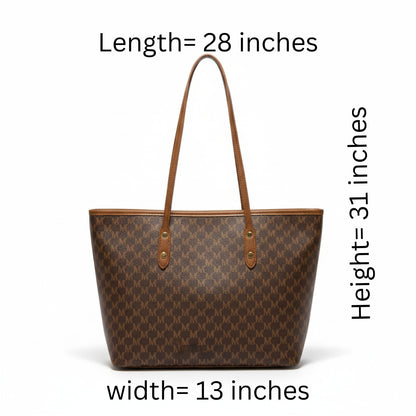 Monogram Print Luxury Tote Bag (CR-036)