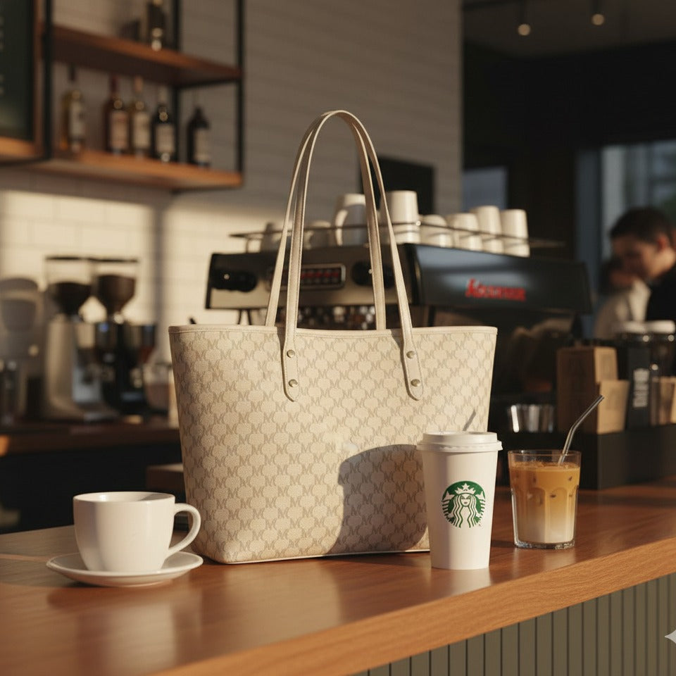 Monogram Print Luxury Tote Bag (CR-036)