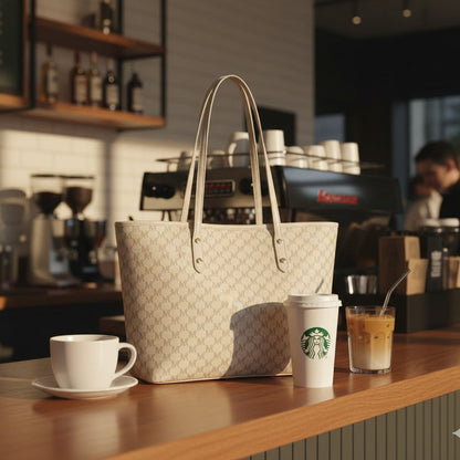 Monogram Print Luxury Tote Bag (CR-036)