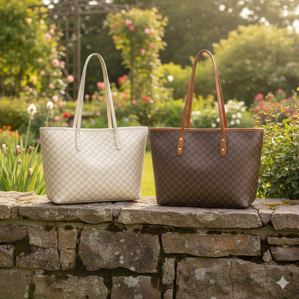 Monogram Print Luxury Tote Bag (CR-036)