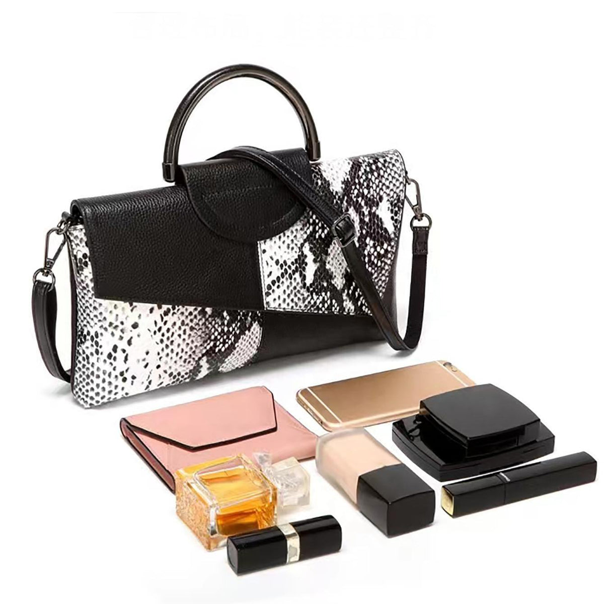 Crocodile Pattern Clutch Bag Elegant Crossbody Banquet Handbag CR-158