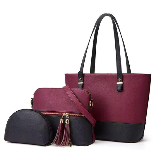 Classic Charm 3-in-1 Colorblock Handbag Set (ZTS CR 018)