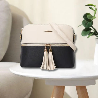 Two-Tone Tassel Crossbody Bag (CR-041 )