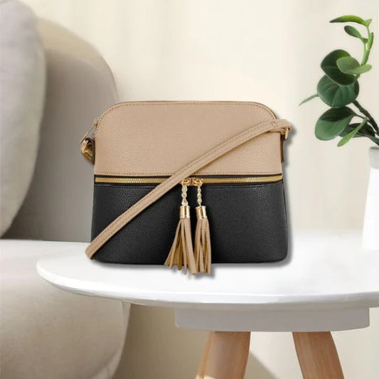 Two-Tone Tassel Crossbody Bag (ZTS CR 041 )