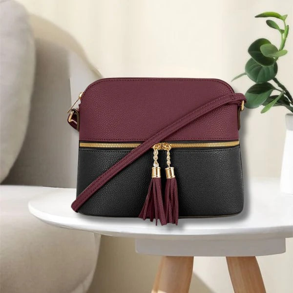 Two-Tone Tassel Crossbody Bag (ZTS CR 041 )