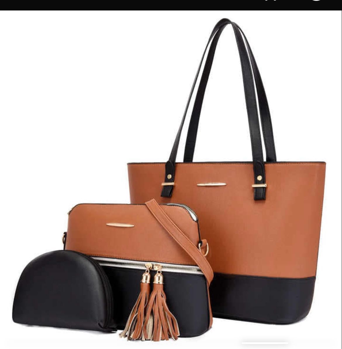 Classic Charm 3-in-1 Colorblock Handbag Set (ZTS CR 018)