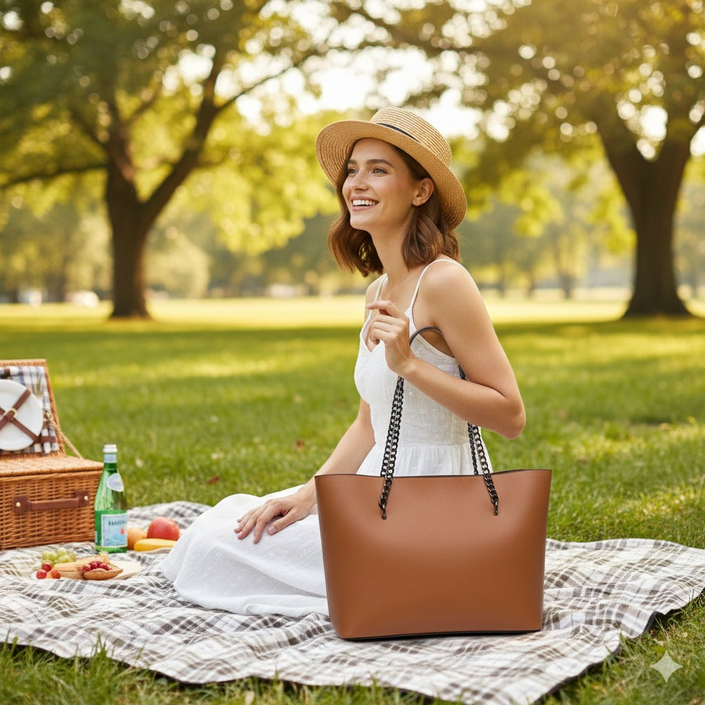 Elegant Chain Strap Tote Bag – Classic Edition (CR-020)