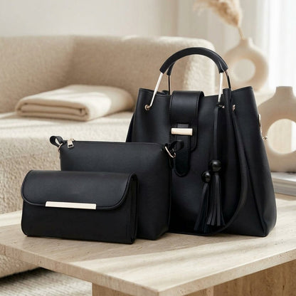 Tote, Crossbody & Clutch Premium 3-Piece Women's CR-019