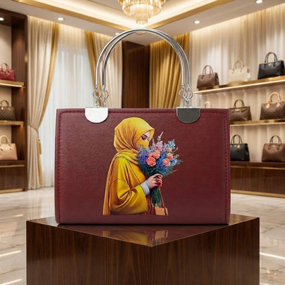 Elegant Hijabi Girl Printed Handbag for Women CR-079