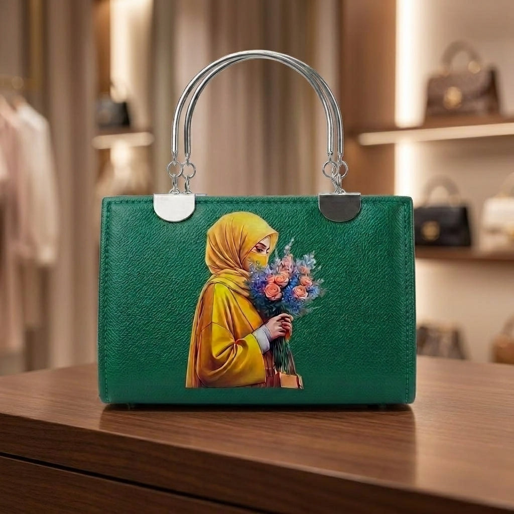 Elegant Hijabi Girl Printed Handbag for Women CR-079