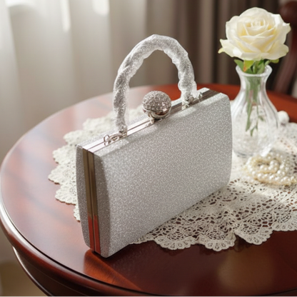 Clutch for women  Hard Case Clutch with Crystal Lock CR-039