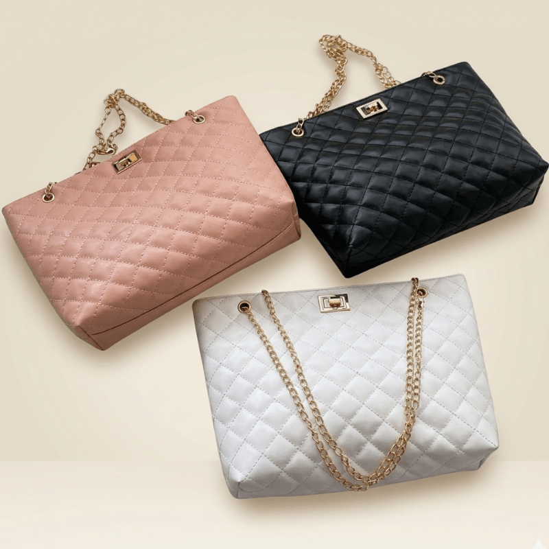 Elegant Quilted Chain Shoulder Bag  Premium Style CR-062