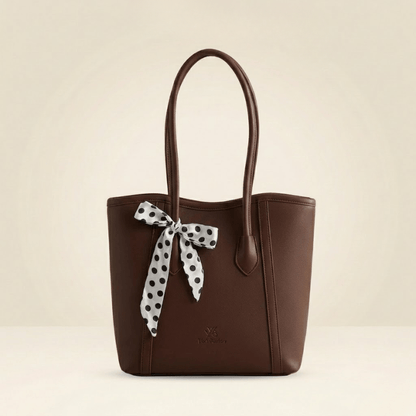 Luxury Tote Handbag with Silk Scarf CR-078