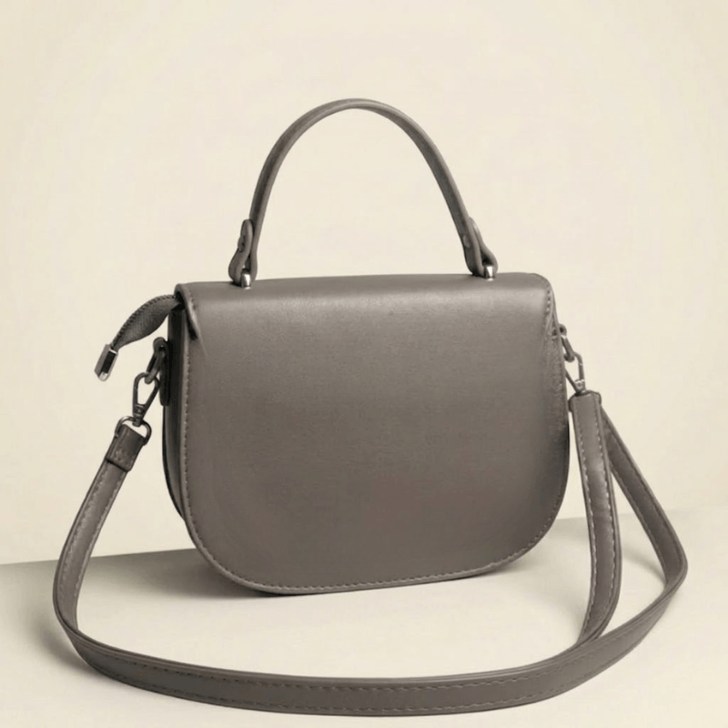 Premium Tan Saddle Handbag with Metallic Clasp – Elegant Ladies Bag CR-126