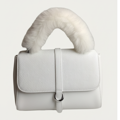 Modern Handbag Statement Fur-Handle Bag CR-137