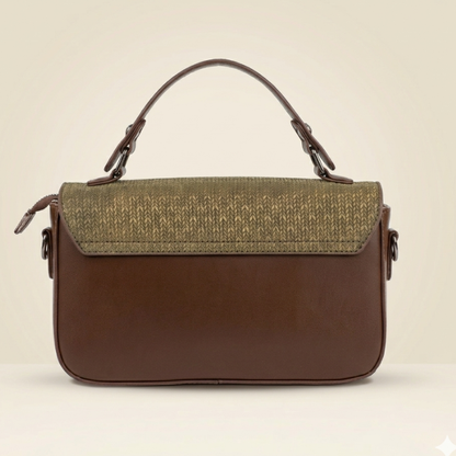 Crossbody Bag Designer Style Woven Satchel with Top Handle CR-134