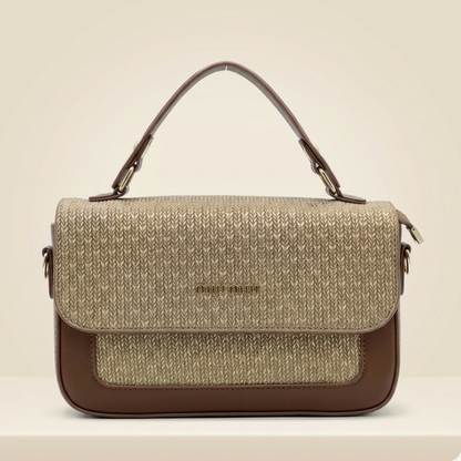 Crossbody Bag Designer Style Woven Satchel with Top Handle CR-134