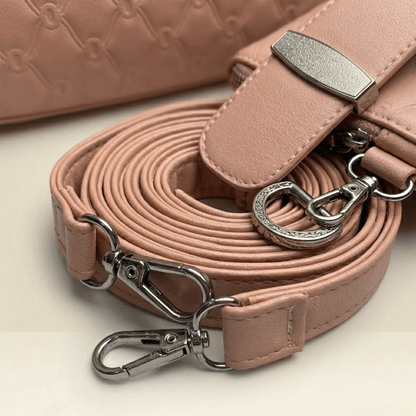 Luxury Quilted Ladies Shoulder Bag Metallic Bar CR-140