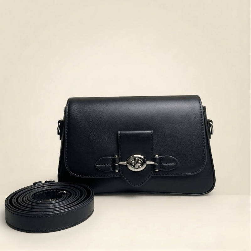 Luxury Structured Ladies Shoulder Bag Metallic Lock CR-143