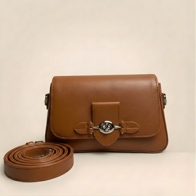 Luxury Structured Ladies Shoulder Bag Metallic Lock CR-143