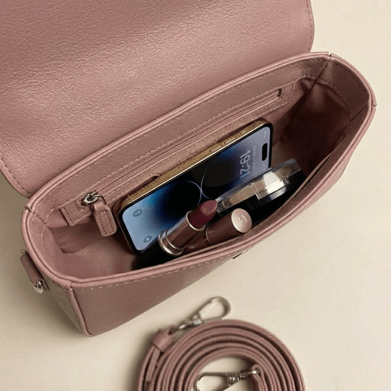 Luxury Structured Ladies Shoulder Bag Metallic Lock CR-143