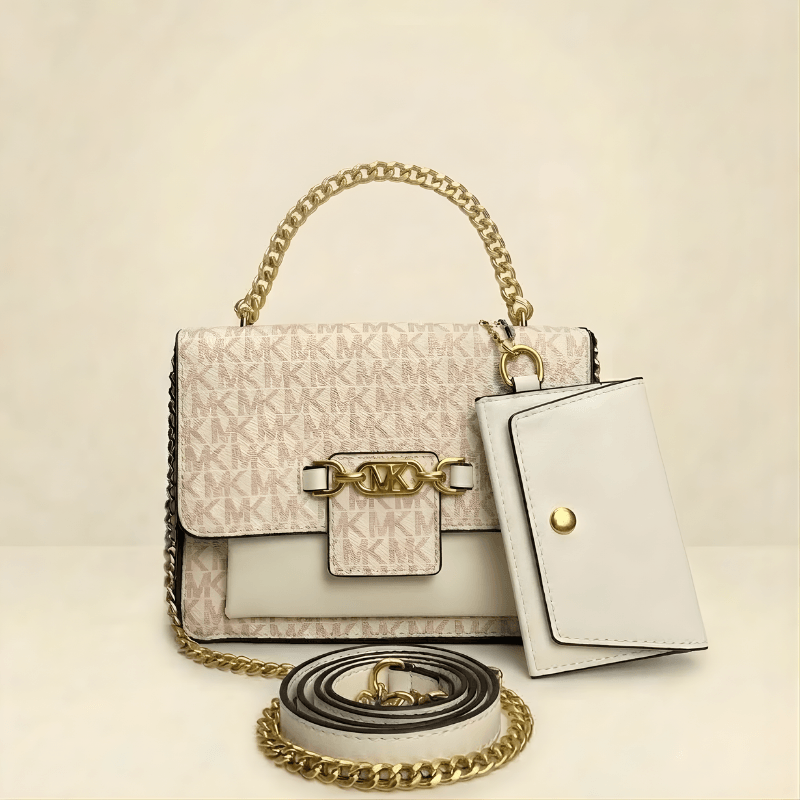 Handbag Signature Monogram Crossbody Bag with Mini Pouch CR-147