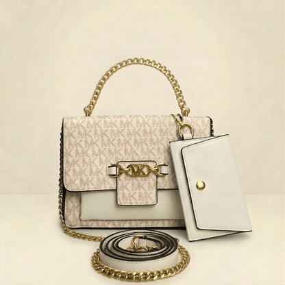 Handbag Signature Monogram Crossbody Bag with Mini Pouch CR-147