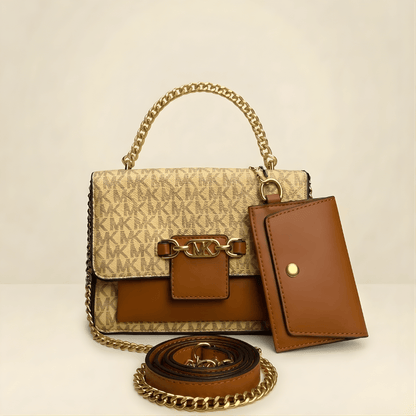 Handbag Signature Monogram Crossbody Bag with Mini Pouch CR-147