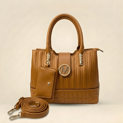 Premium Quilted Ladies Hand Bag With Pouch CR-141