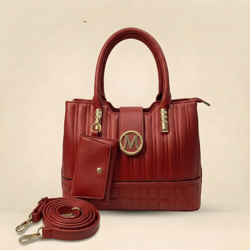 Premium Quilted Ladies Hand Bag With Pouch CR-141