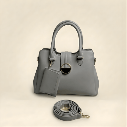 Luxury Smooth Ladies hand Bag With mini Pouch CR-155