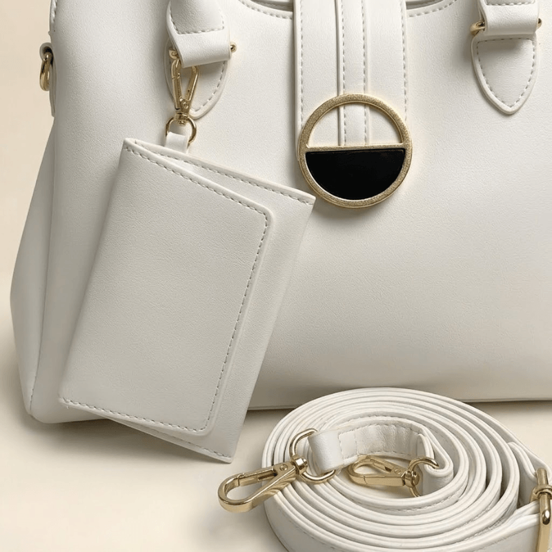Luxury Smooth Ladies hand Bag With mini Pouch CR-155