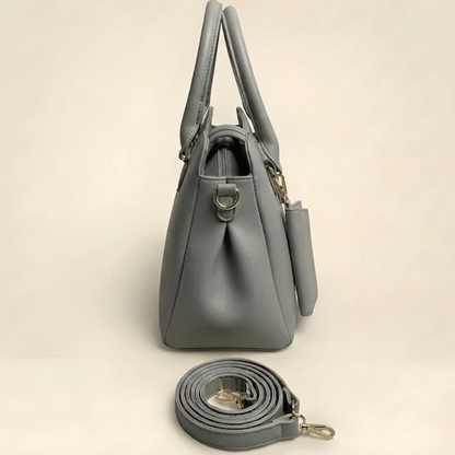 Luxury Smooth Ladies hand Bag With mini Pouch CR-155
