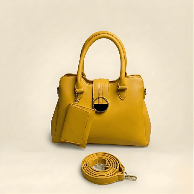 Luxury Smooth Ladies hand Bag With mini Pouch CR-155