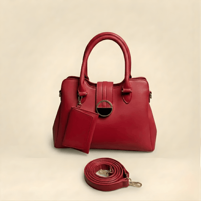 Luxury Smooth Ladies hand Bag With mini Pouch CR-155