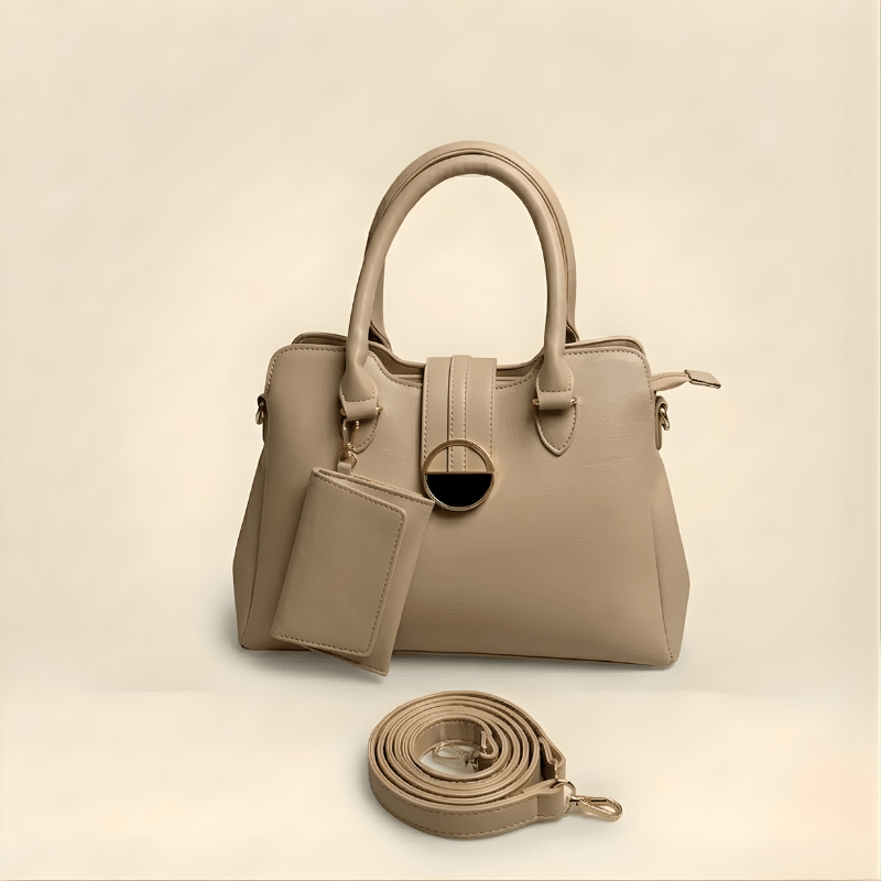 Luxury Smooth Ladies hand Bag With mini Pouch CR-155