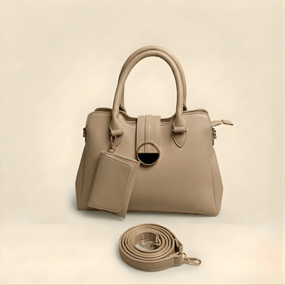 Luxury Smooth Ladies hand Bag With mini Pouch CR-155