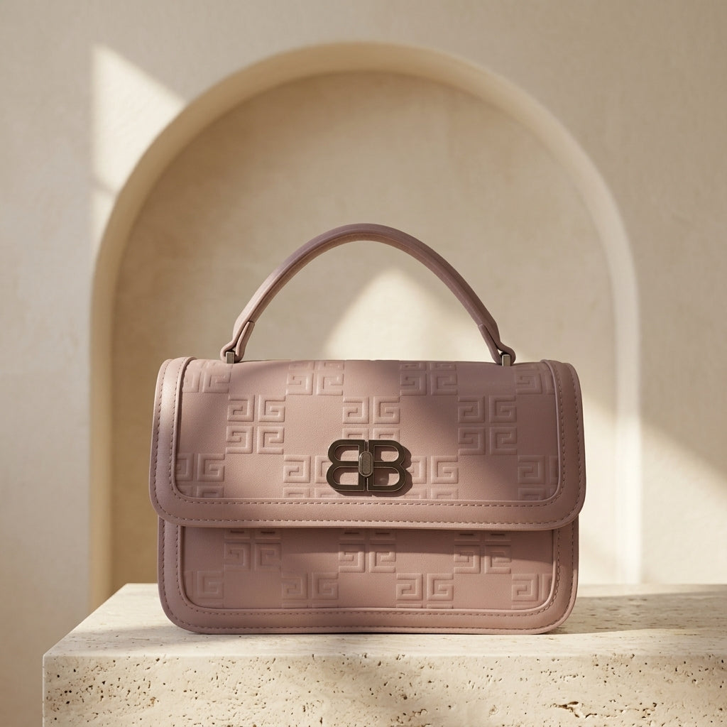 Handle Bag Modern Chic Minimalist Handbag CR-125