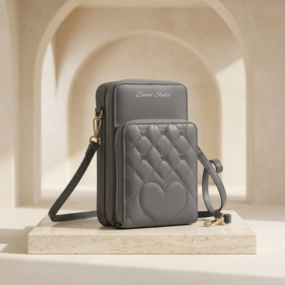 Quilted Crossbody Mobile Pouch – Ladies Shoulder Bag CR-072