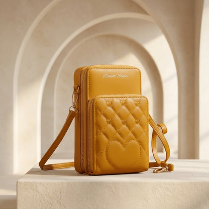 Quilted Crossbody Mobile Pouch – Ladies Shoulder Bag CR-072