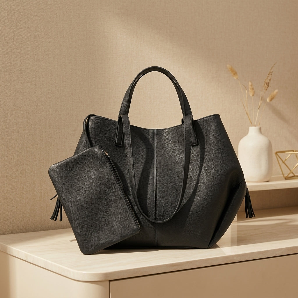 Spacious Tan Fox-Leather Everyday Shoulder Bag CR-048