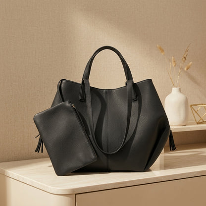 Spacious Tan Fox-Leather Everyday Shoulder Bag CR-048