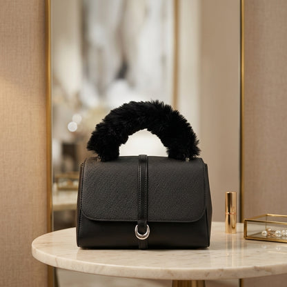 Modern Handbag Statement Fur-Handle Bag CR-137