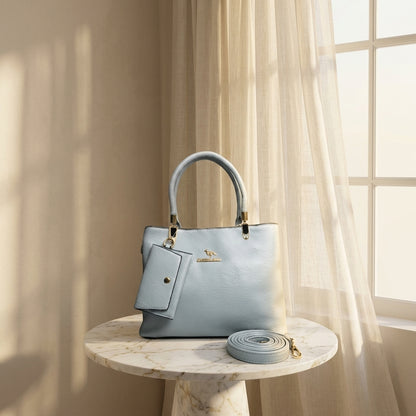 Luxury Textured Ladies Handbag With Matching Pouch CR-152